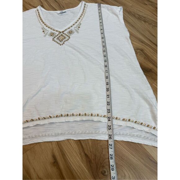 J Jill beaded top boho relaxed fit sz L - Picture 7 of 7